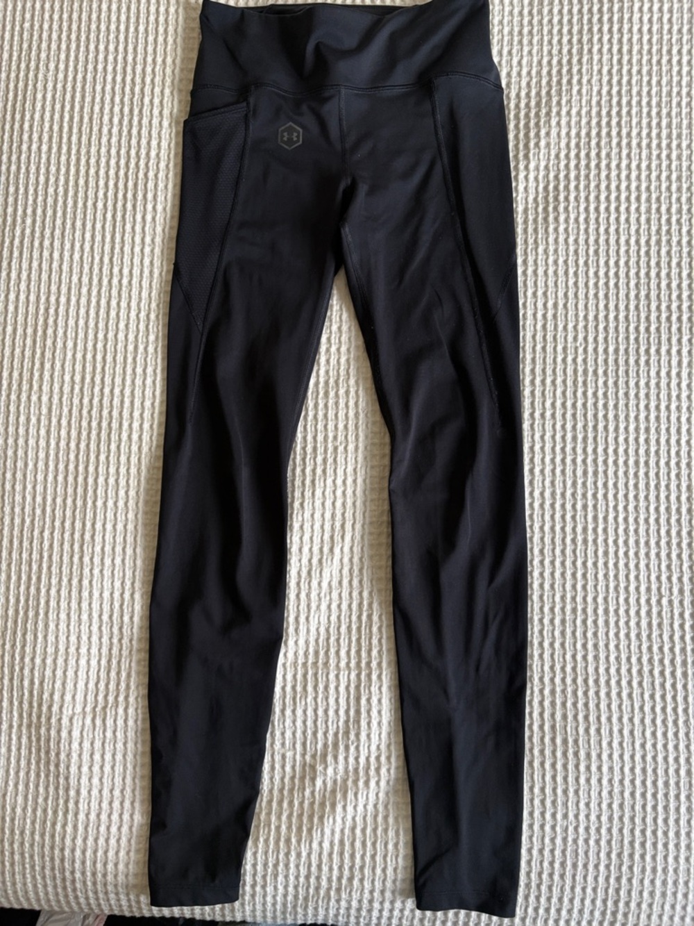 Under Armour Black Mesh-pocket High-Waist Leggings